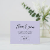 Paars briefingpakket - Hartelijk dank Bedankkaart (Staand voorkant)