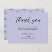 Paars briefingpakket - Hartelijk dank Bedankkaart (Voorkant / Achterkant)