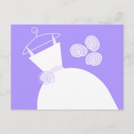 Paars briefkaart