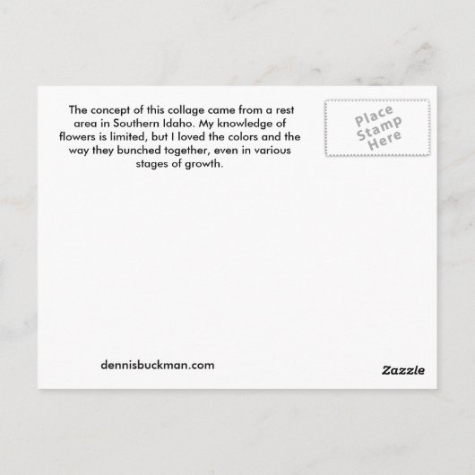 Paars Briefkaart (Achterkant)