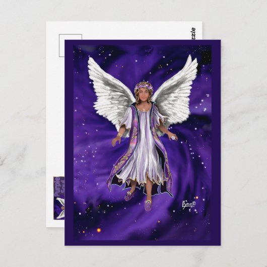 Paars Briefkaart (Voorkant / Achterkant)