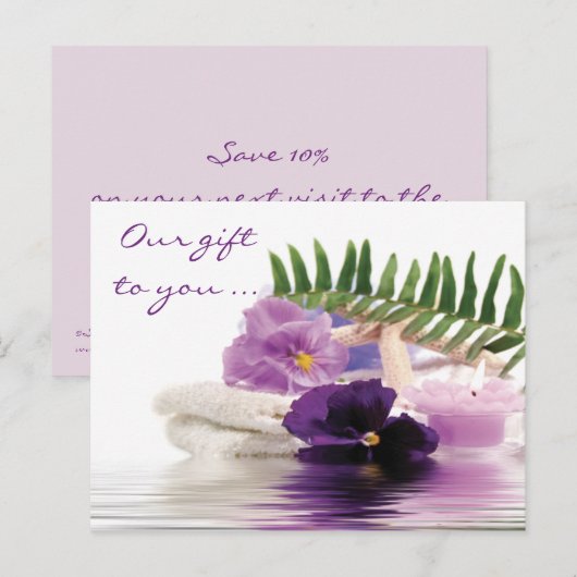 Paars Briefkaart (Voorkant / Achterkant)