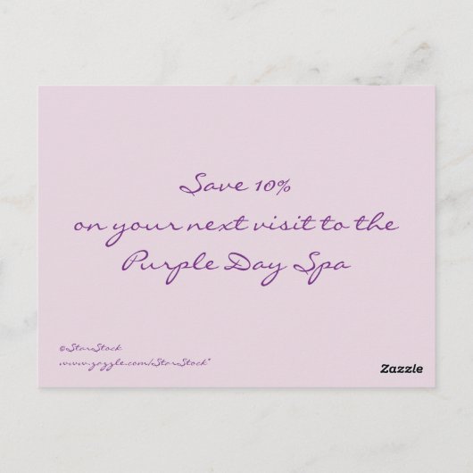 Paars Briefkaart (Achterkant)