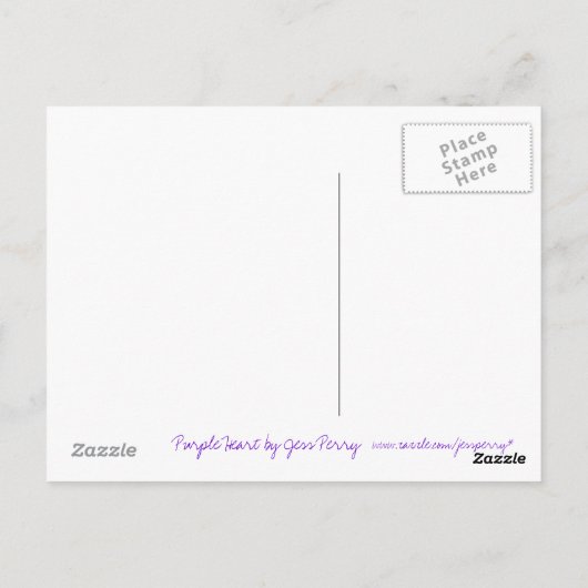 Paars briefkaart (Achterkant)