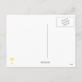 paars Briefkaart Hanukkah Motif (Achterkant)