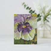 Paars Briefkaart Pansy (Staand voorkant)