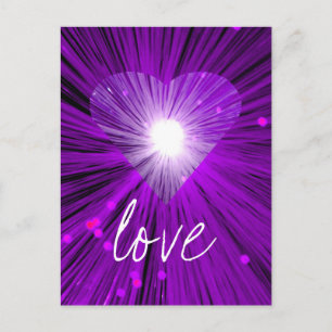 Paars briefkaart van de 'Love'
