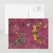Paars Briefkaart van de Moth (Voorkant / Achterkant)