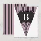 Paars Briefkaart van de partij Vlag Bunting Banner (Voorkant / Achterkant)