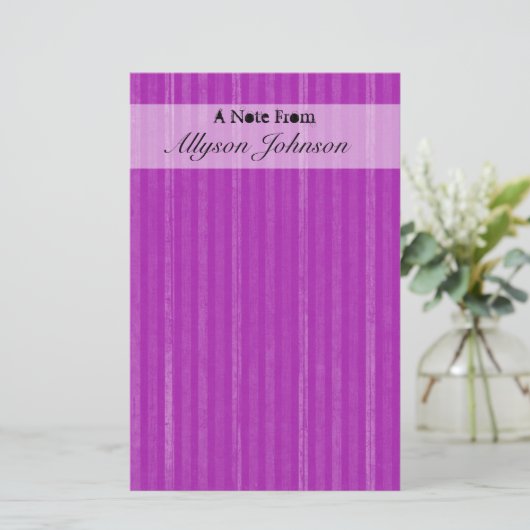 Paars Briefpapier (Staand voorkant)