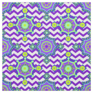Paars Bright Boho Chevron Carnavalkleur Stof