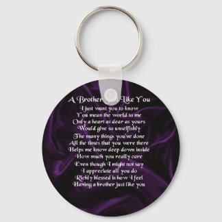 Paars Brother Poem Sleutelhanger