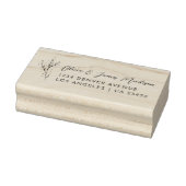 Paar's bruiloft adres eenvoudige moderne botanisch rubberstempel (Stempel)