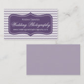 Paars bruiloft Fotografe Visitekaartjes (Voorkant / Achterkant)