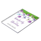 Paars bruiloft - Persoonlijk gastboek Notitieboek (Linkerzijde)