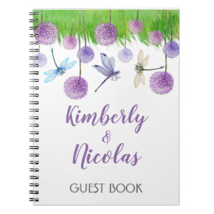 Paars bruiloft - Persoonlijk gastboek Notitieboek