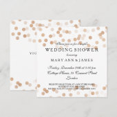 Paar's bruiloft Shower Copper Foil Glitter Lights Kaart (Voorkant / Achterkant)