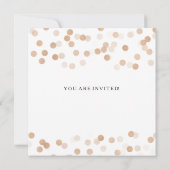 Paar's bruiloft Shower Copper Foil Glitter Lights Kaart (Achterkant)