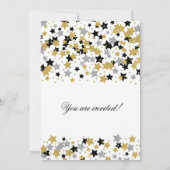 Paar's bruiloft Shower Gold Glitter Stars Kaart (Achterkant)