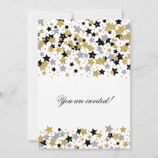 Paar's bruiloft Shower Gold Glitter Stars Kaart (Achterkant)