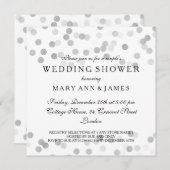 Paar's bruiloft Shower Silver Foil Glitter Lights Kaart (Voorkant / Achterkant)