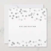 Paar's bruiloft Shower Silver Foil Glitter Lights Kaart (Achterkant)