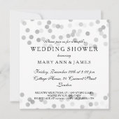 Paar's bruiloft Shower Silver Foil Glitter Lights Kaart (Voorkant)