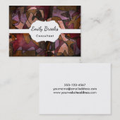 Paars, Bruin, de Abstracte Kunst van Bourgondië, Visitekaartje (Voorkant / Achterkant)