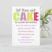 Paars/bruin laat ze de Birthday-uitnodiging tot he Kaart (Staand voorkant)