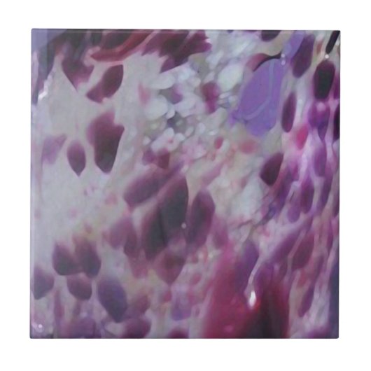 Paars, bruin, lila, wit, crème. tegeltje (Voorkant)