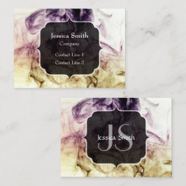 Paars bruin roky stof Abstract monogram Visitekaartje