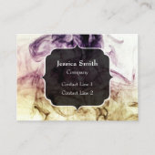 Paars bruin roky stof Abstract monogram Visitekaartje (Voorkant)