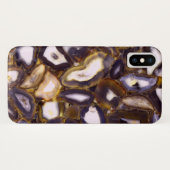Paars Bruin Wit Agaat ontwerp Case-Mate iPhone Case (Achterkant (horizontaal))