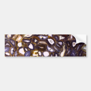 Paars bruin wit Agate-ontwerp Bumpersticker