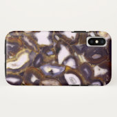 Paars bruin wit Agate-ontwerp Case-Mate iPhone Case (Achterkant (horizontaal))