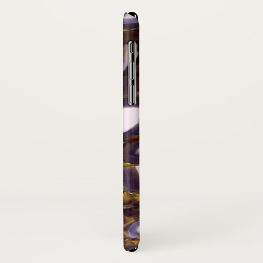 Paars bruin wit Agate-ontwerp Case-Mate iPhone Case (Achterkant/links)