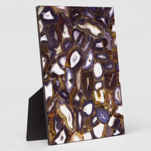 Paars bruin wit Agate-ontwerp Fotoplaat (Zijkant)