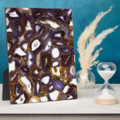 Paars bruin wit Agate-ontwerp Fotoplaat (Zijkant)