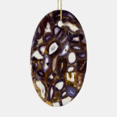 Paars bruin wit Agate-ontwerp Keramisch Ornament (Rechts)