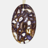 Paars bruin wit Agate-ontwerp Keramisch Ornament (Links)