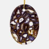 Paars bruin wit Agate-ontwerp Keramisch Ornament (Voorkant)