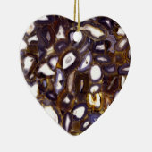 Paars bruin wit Agate-ontwerp Keramisch Ornament (Rechts)