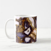 Paars bruin wit Agate-ontwerp Koffiemok (Links)