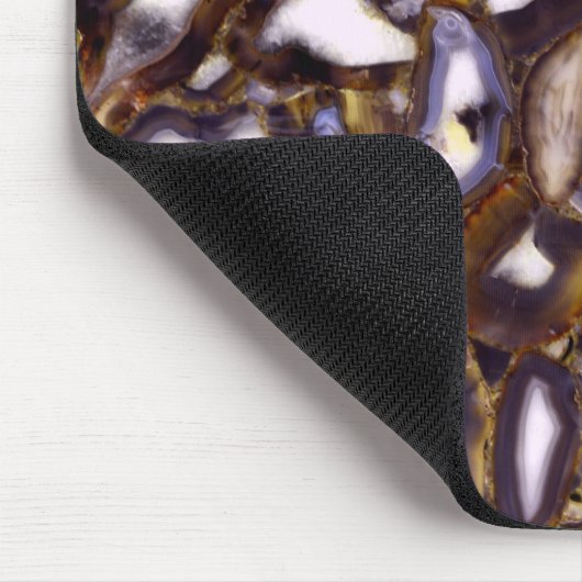 Paars bruin wit Agate-ontwerp Muismat (Hoek)