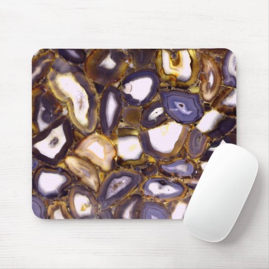 Paars bruin wit Agate-ontwerp Muismat (Met muis)