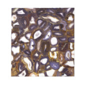 Paars bruin wit Agate-ontwerp Notitieblok (Voorkant)