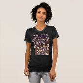 Paars bruin wit Agate-ontwerp T-shirt (Voorkant volledig)