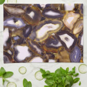 Paars bruin wit Agate-ontwerp Theedoek (Gevouwen)