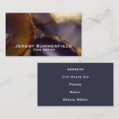 Paars bruin wit Agate-ontwerp Visitekaartje (Voorkant / Achterkant)