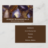 Paars bruin wit Agate-ontwerp Visitekaartje (Voorkant / Achterkant)